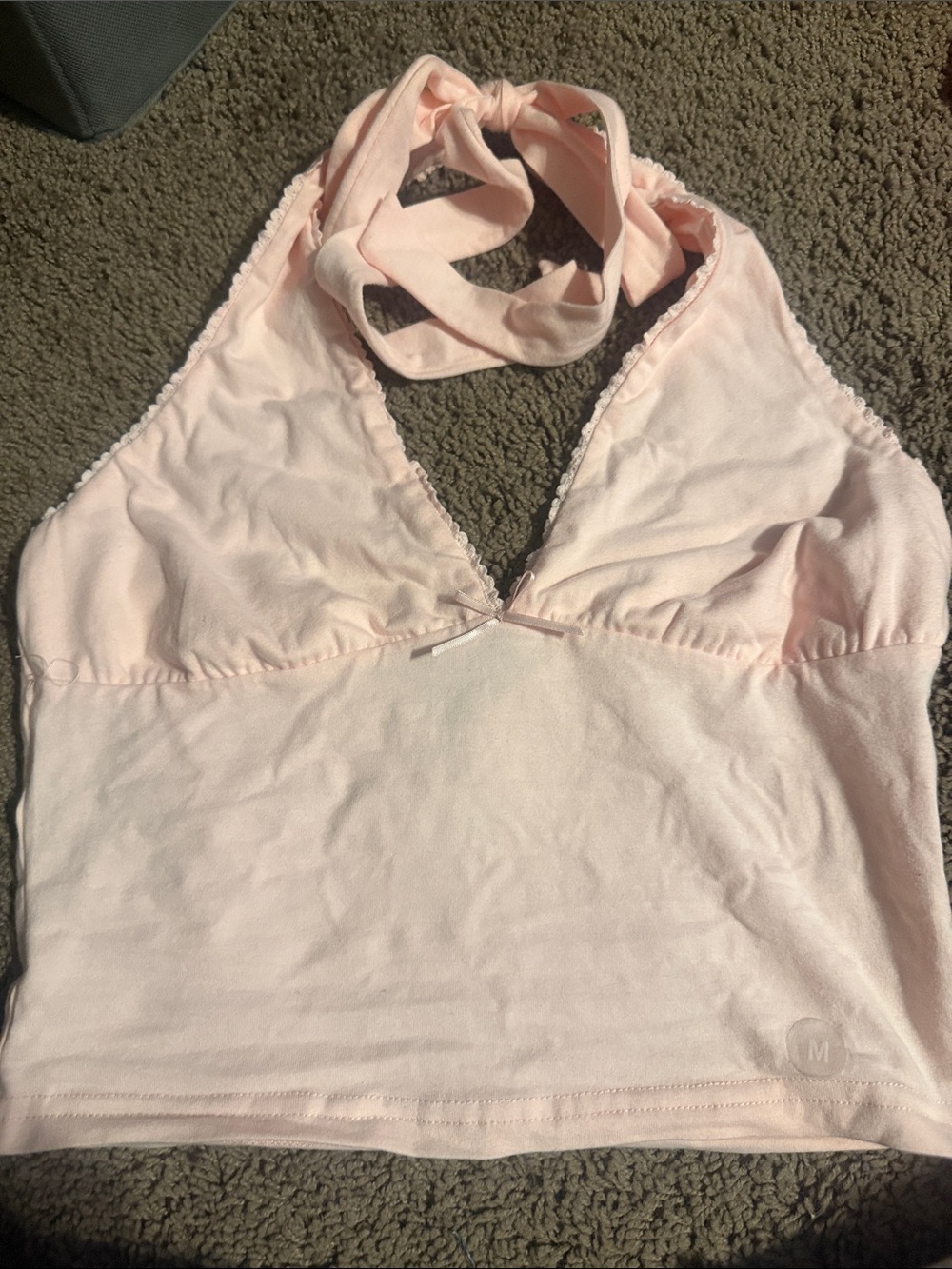 Women’s Pink Halter Crop Top - Unbranded